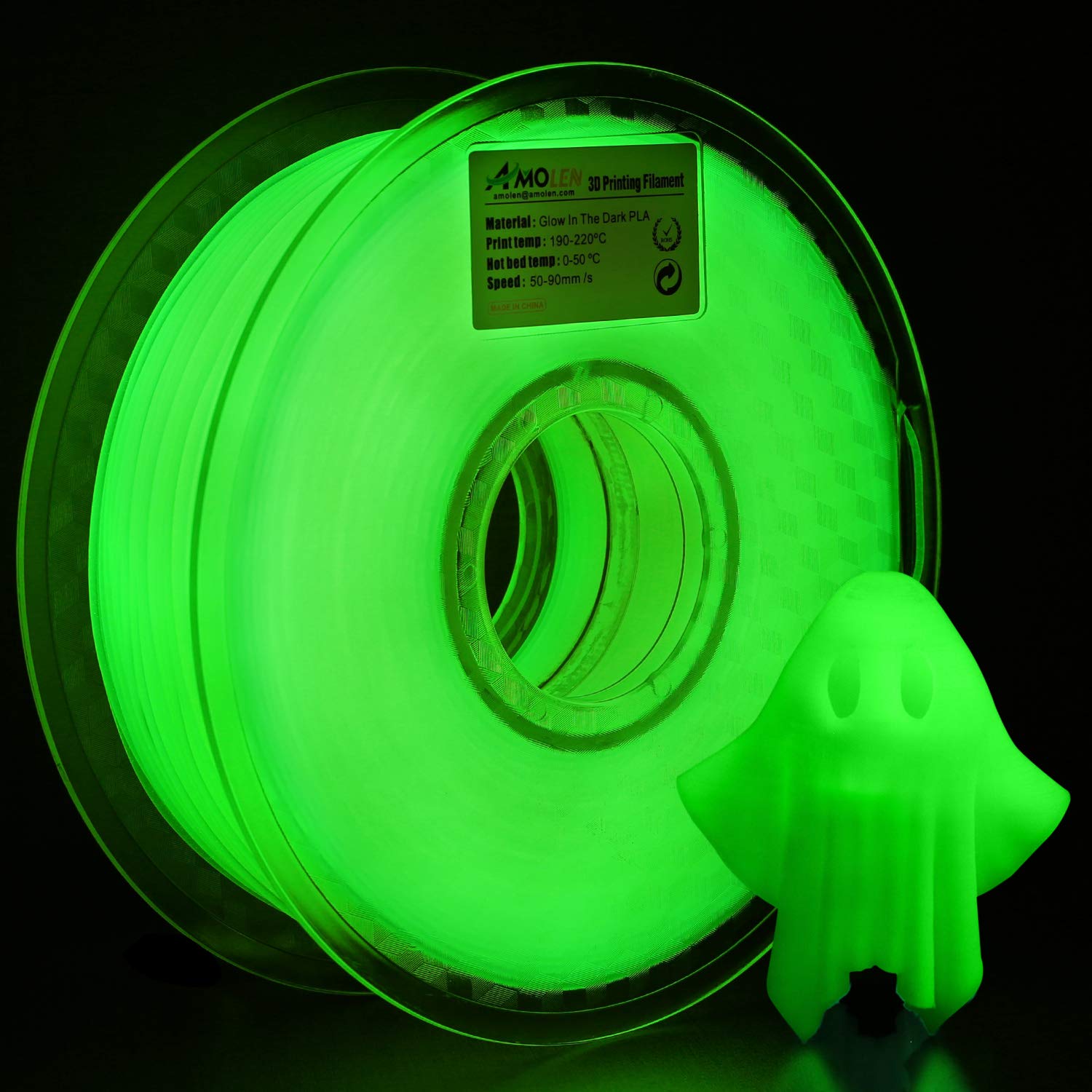 fluoreszierendes Filament im Detail